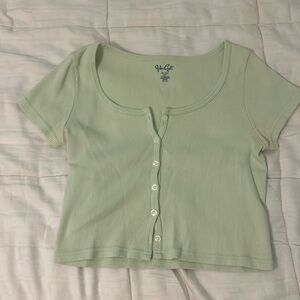 john galt button up baby tee